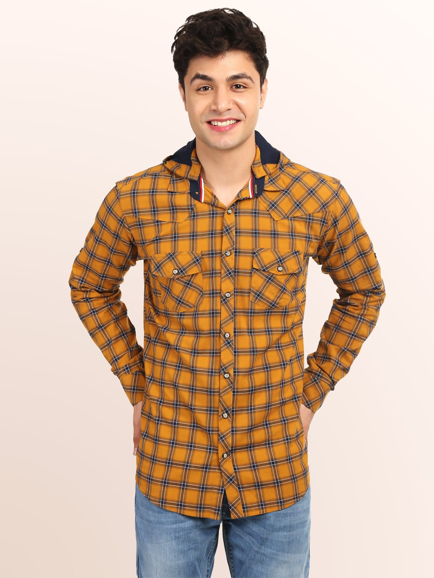 Men’s Navy  Button Shirt Online Best