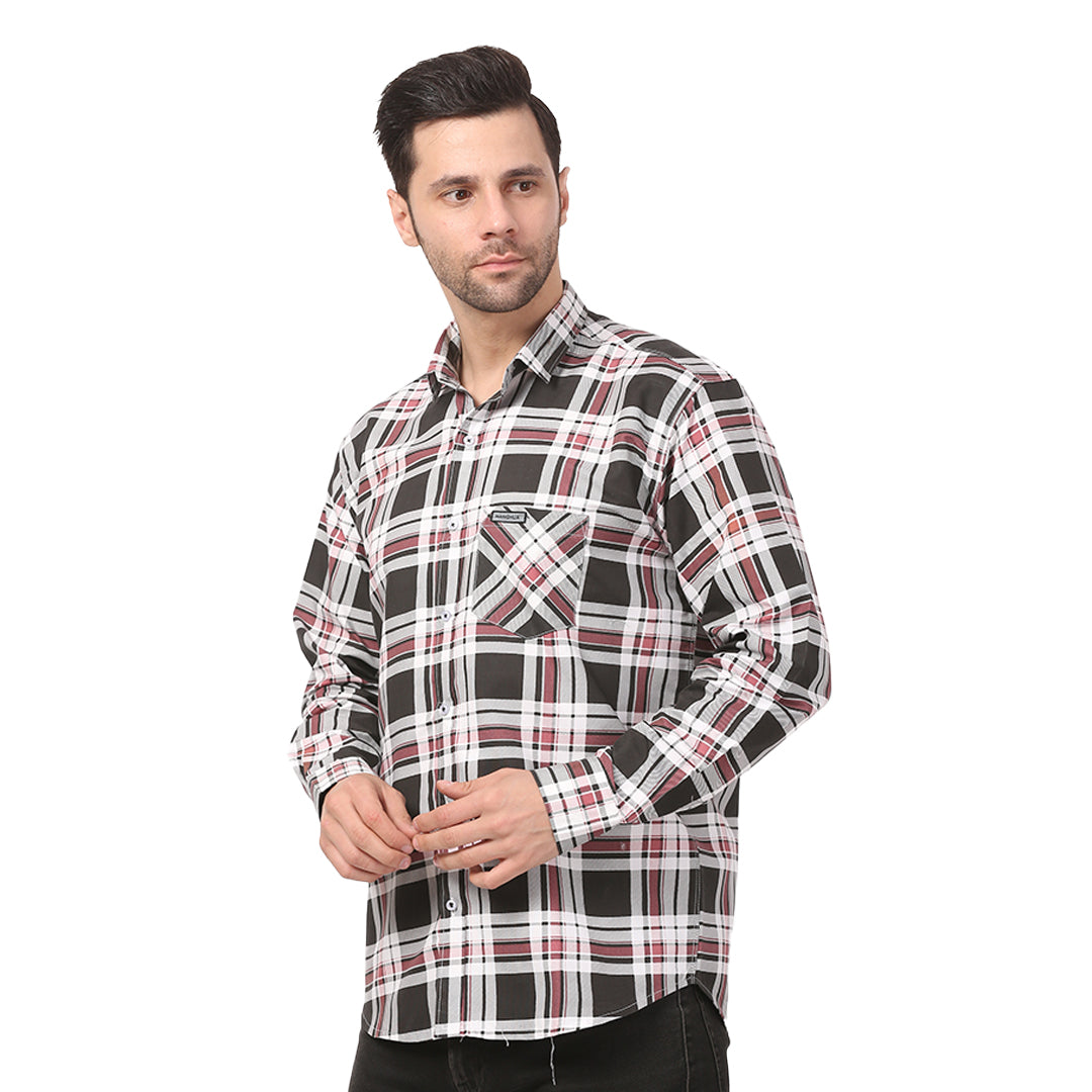 Classic Checkered Men's Shirt – Stylish & Versatile Fashion