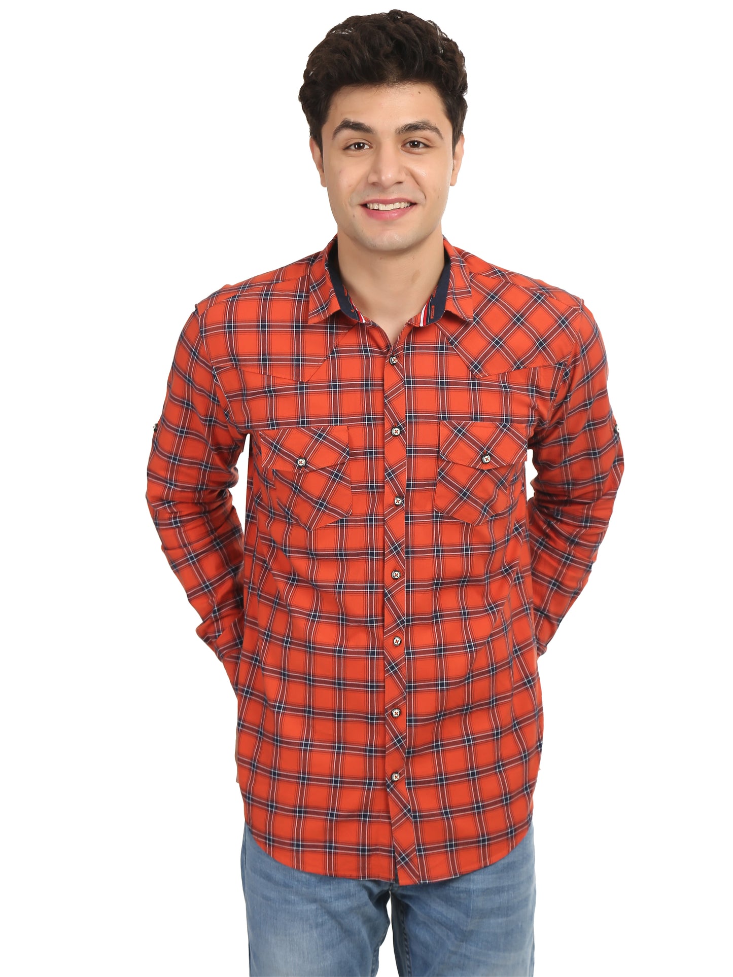 Men’s Navy  Button Shirt Online Best