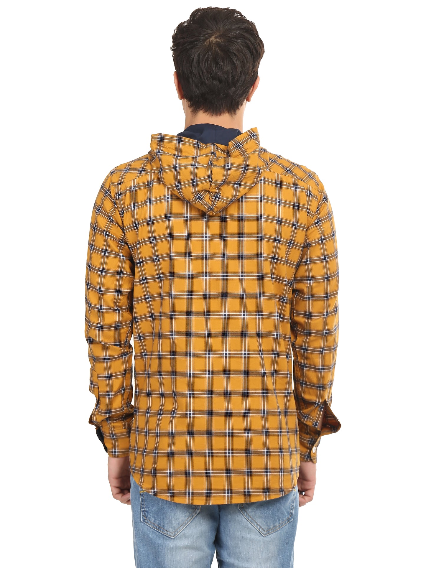 Checkered Hood Chain Shirt for men look best