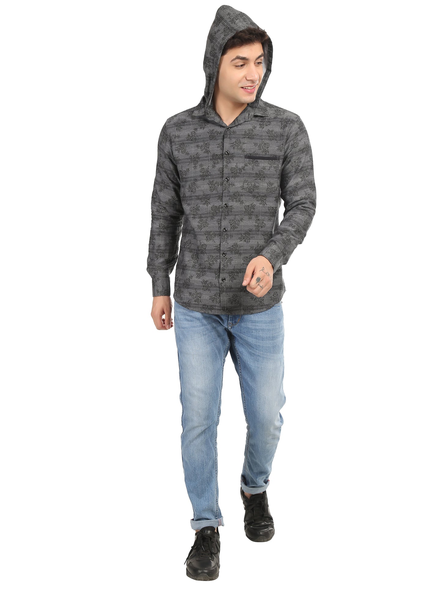 Hood  Designer Shirt for men's flower