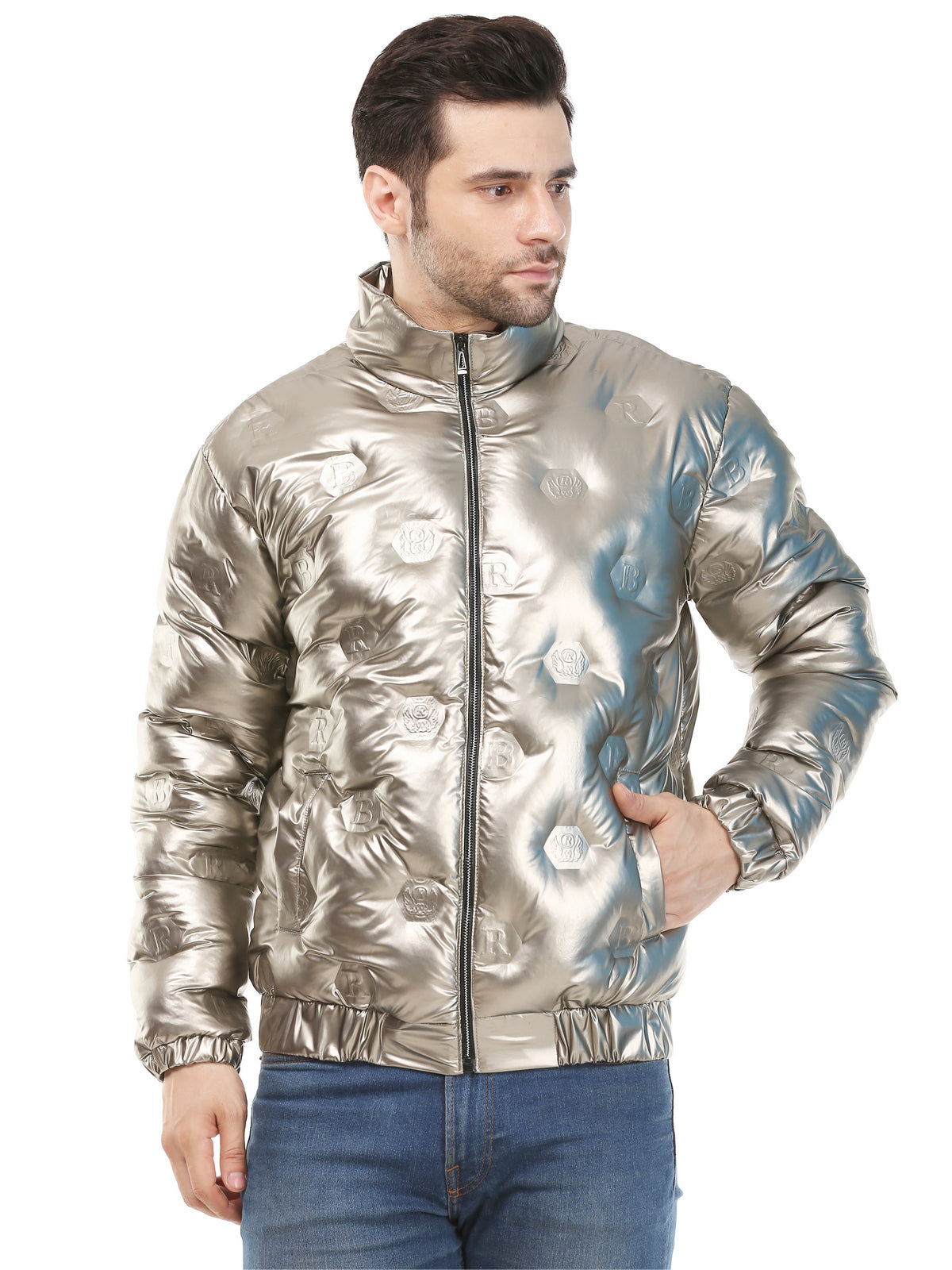 Self Design Jacket for men's