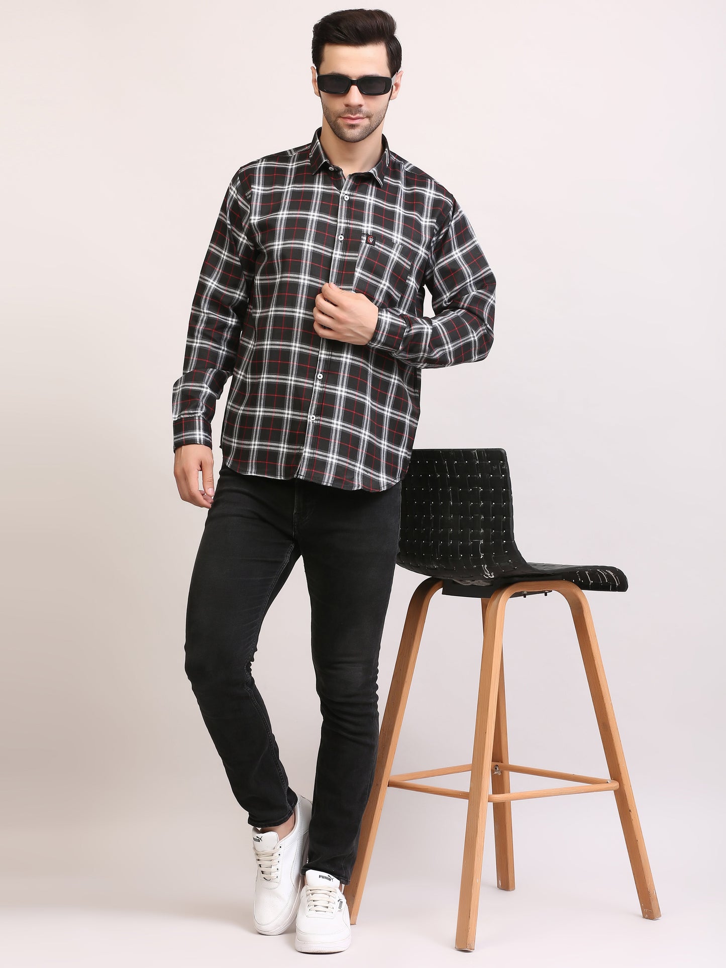 Men  Slim Fit Patterned Full Sleeves Casual Shirt