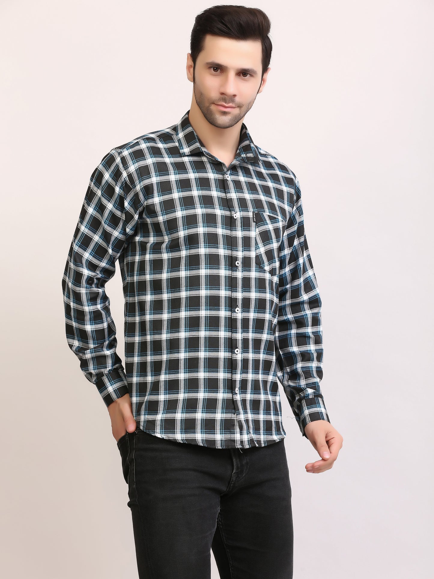 Clubwin Slim Fit Patterned Full Sleeves Casual Shirt 3