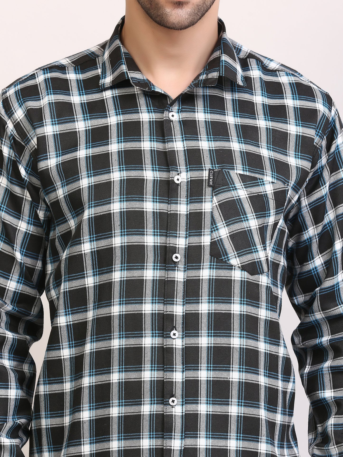 Clubwin Slim Fit Patterned Full Sleeves Casual Shirt 3