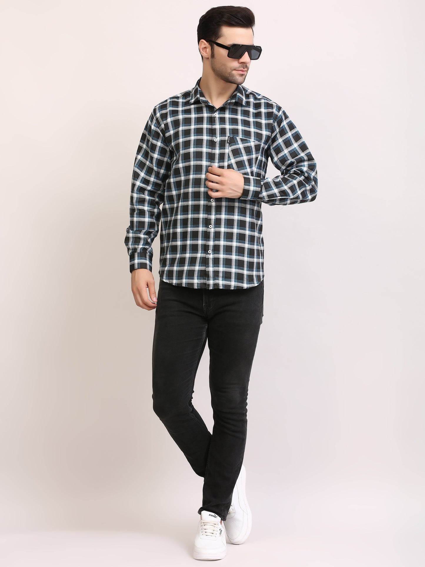 Clubwin Slim Fit Patterned Full Sleeves Casual Shirt 3