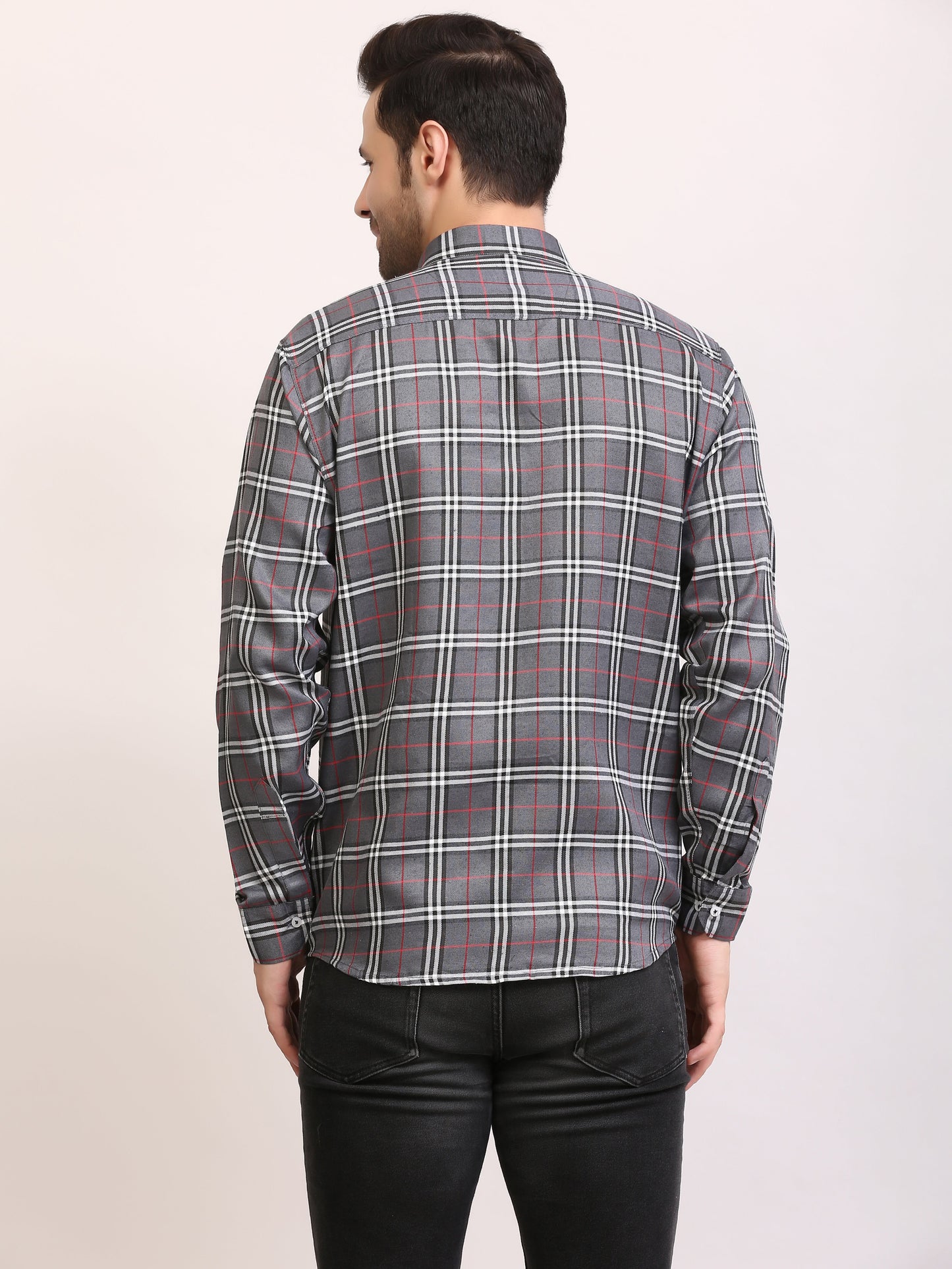 Clubwin Men Slim Fit Patterned Full Sleeves Casual Shirt