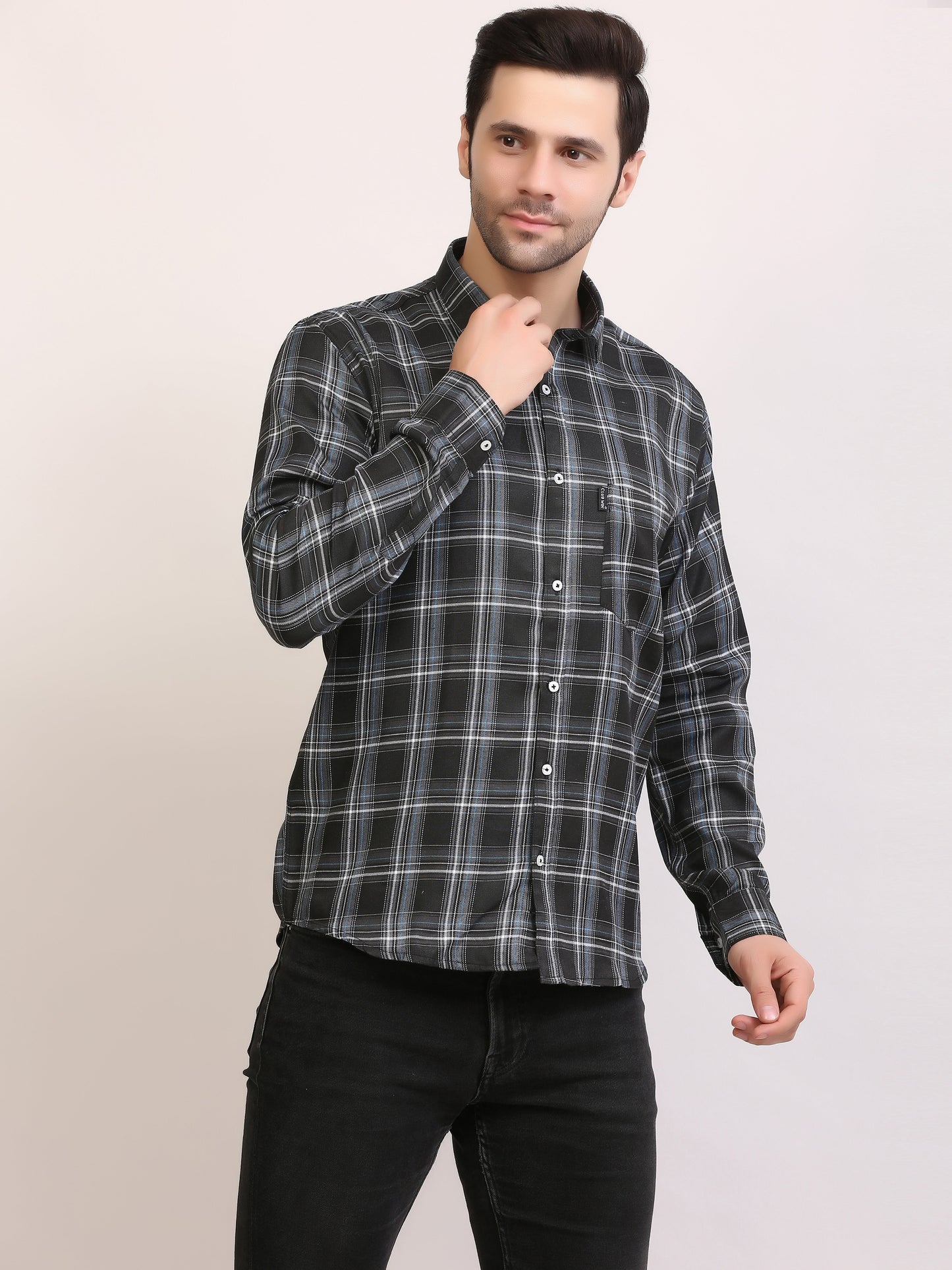 Men  Patterned Full Sleeves Casual Shirt