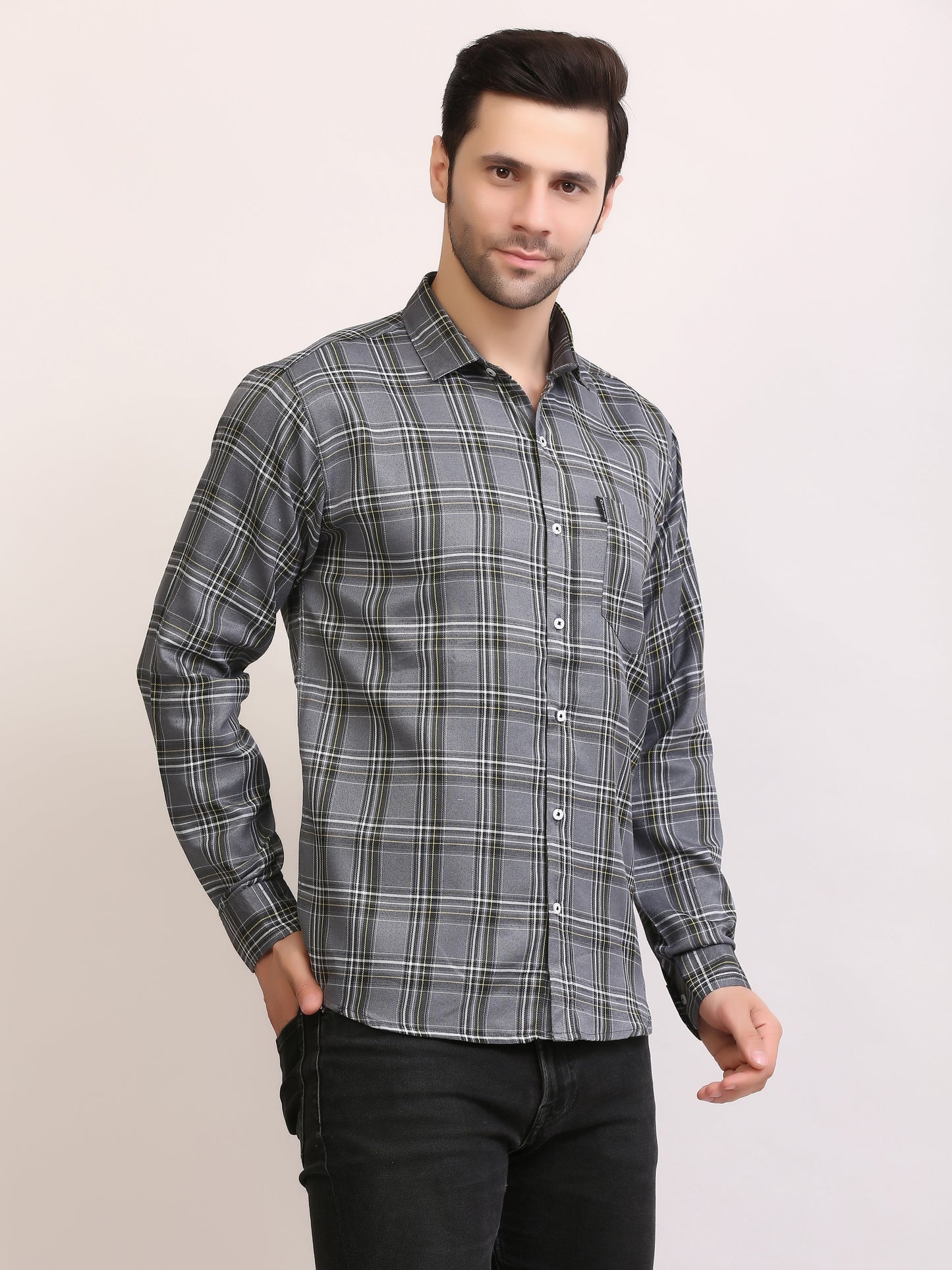 Men Slim Fit Patterned  Casual Shirt