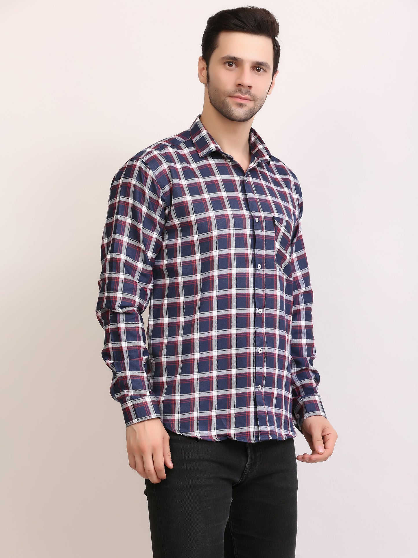 Men Slim Fit Full Sleeves Casual Shirt