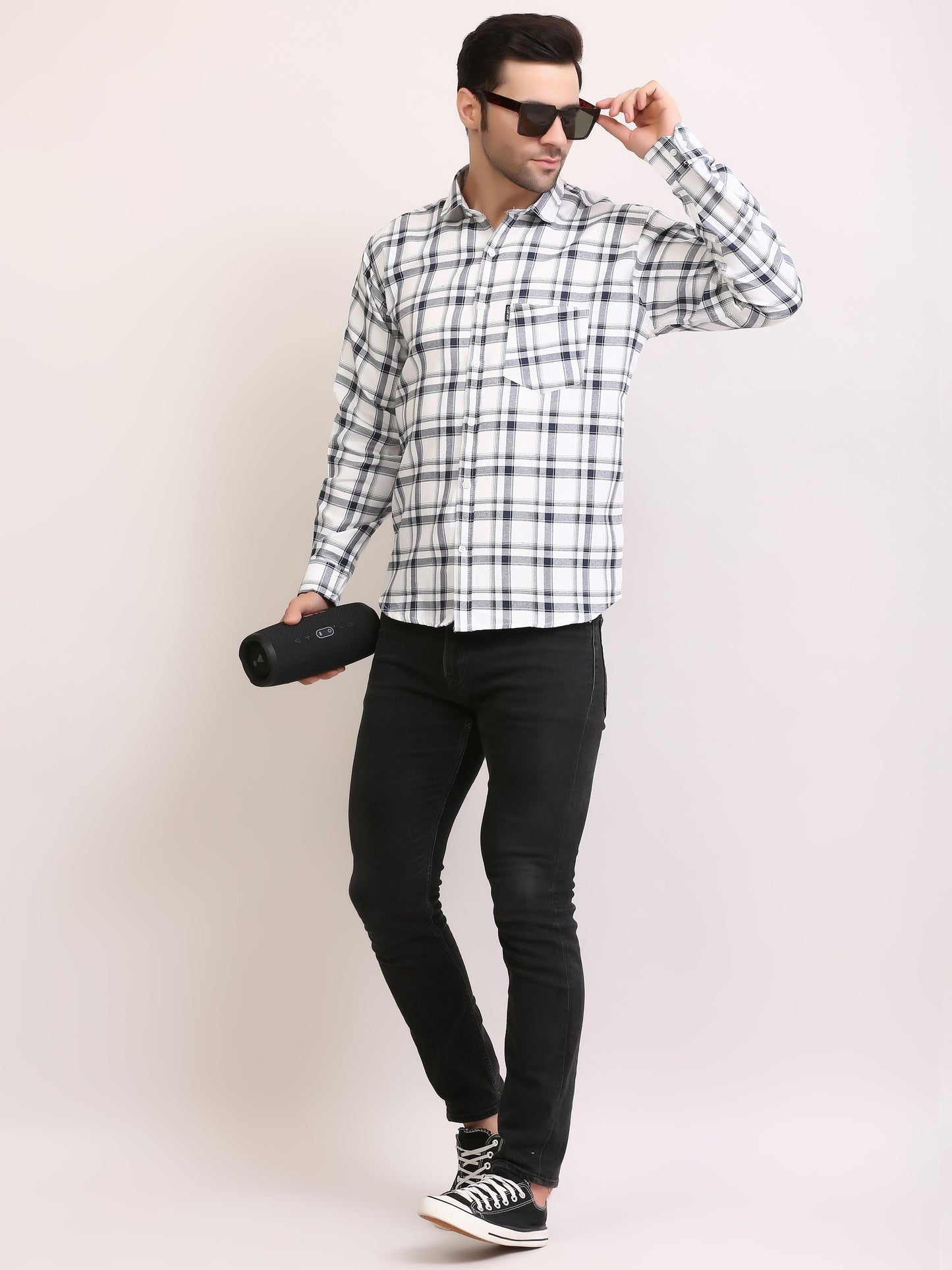 Men Slim Fit Cotton  Casual Shirt