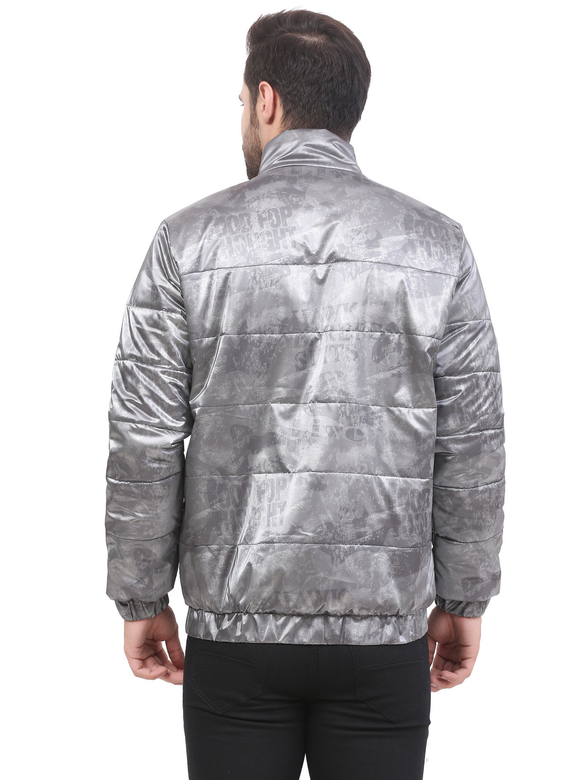 Wanghua Grey Men’s Printed Jacket