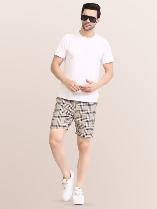 Men's Stylish Checkered Casual Shorts – Comfortable & Trendy