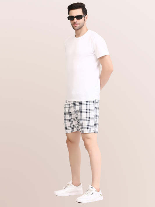 Men's Stylish Checkered Casual Shorts – Comfortable & Trendy