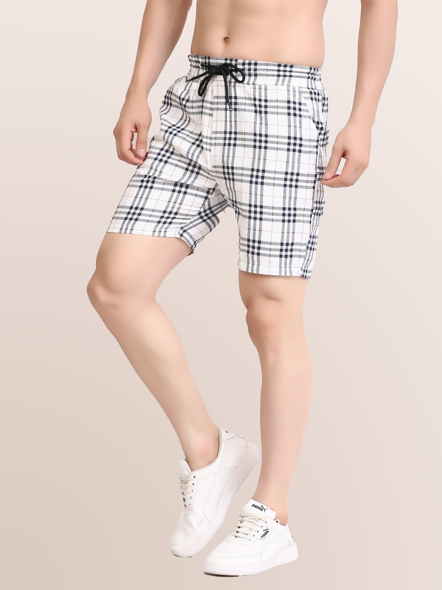 Men's Stylish Checkered Casual Shorts – Comfortable & Trendy
