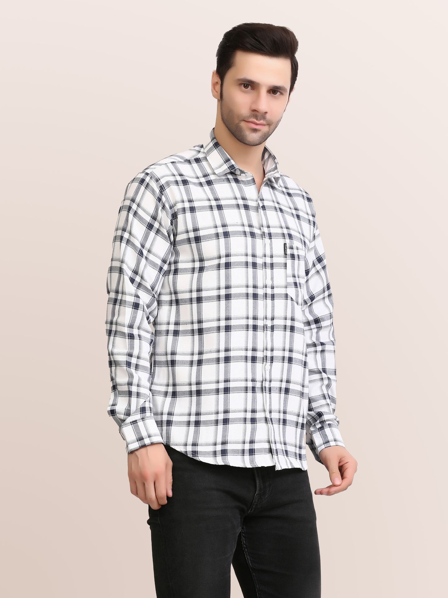 Men Slim Fit Cotton  Casual Shirt