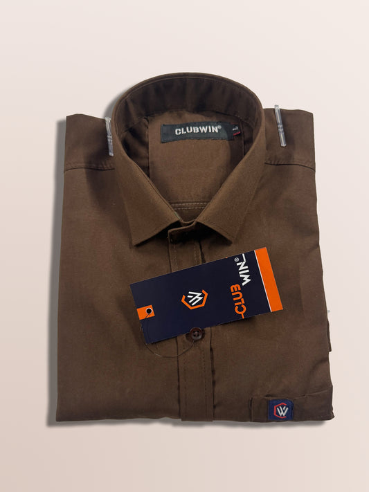 Slim Fit Solid Spread Collar Casual Shirt