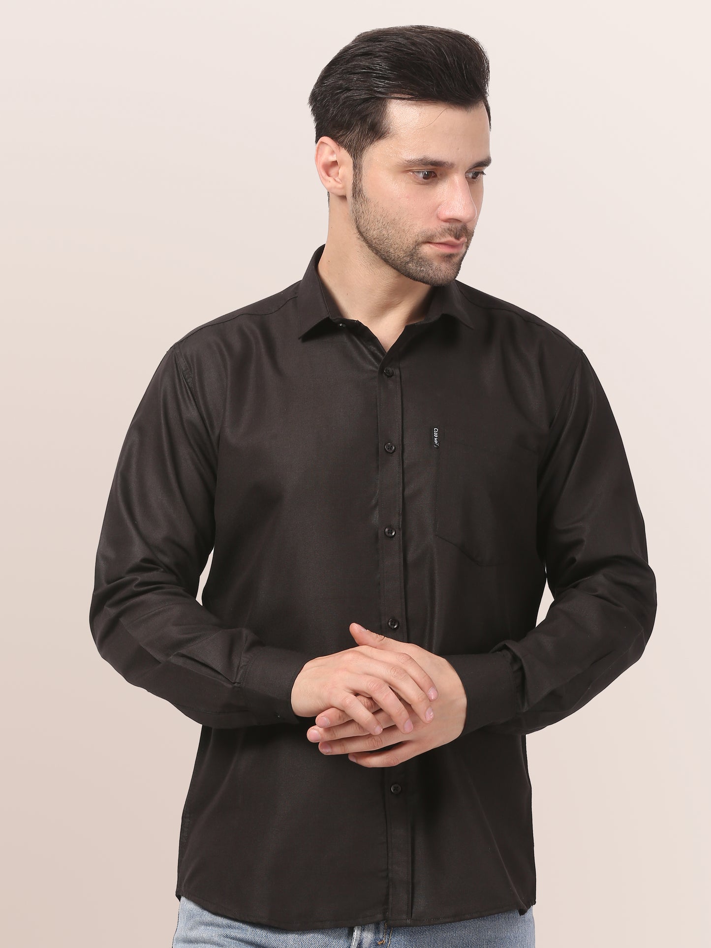 Men's Slim Fit Solid & Comfortable Collar Casual Shirt