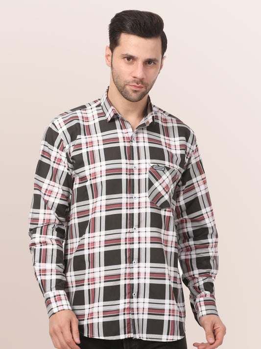 Classic Checkered Men's Shirt – Stylish & Versatile Fashion