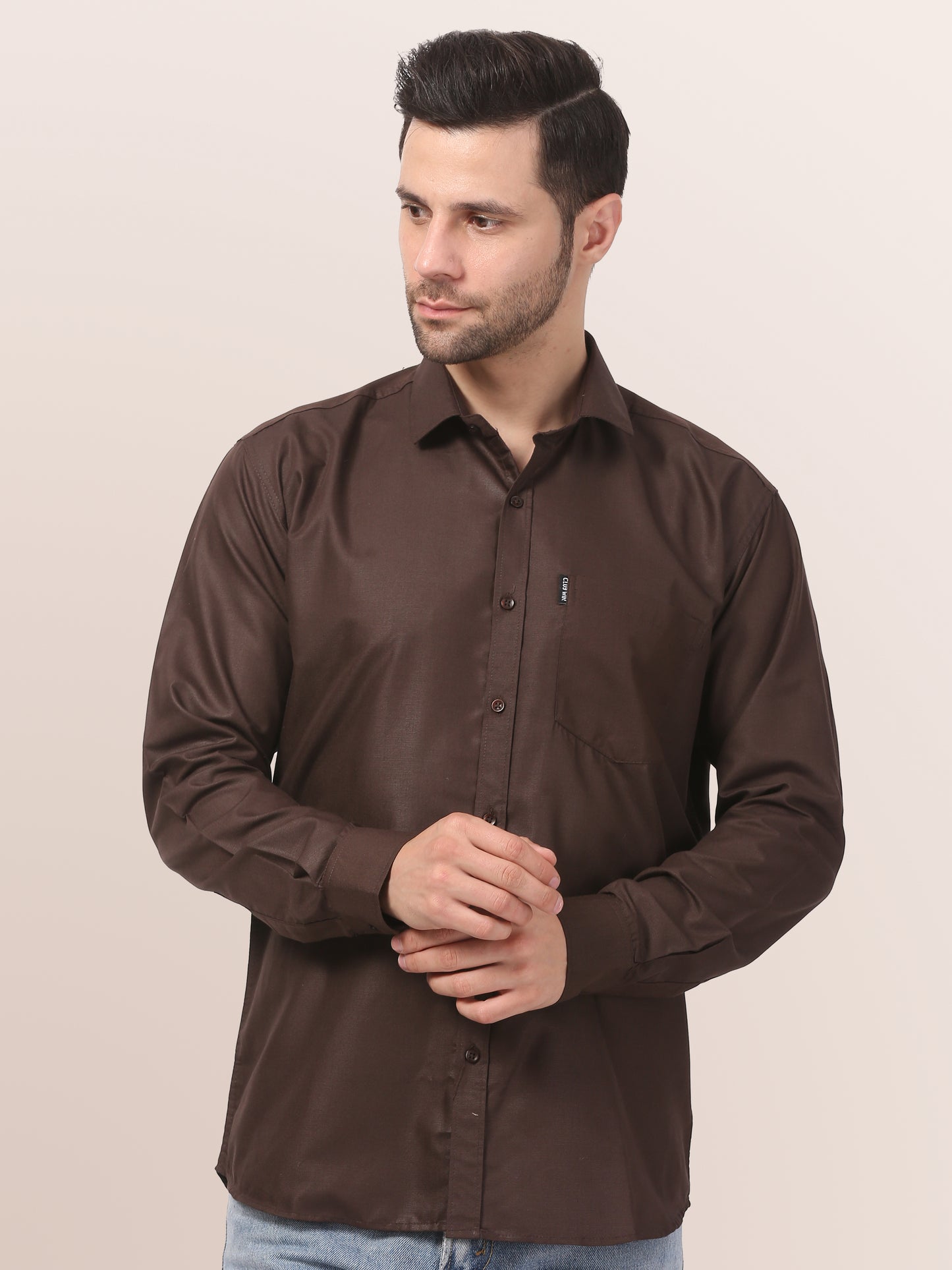 Men's Slim Fit Solid & Comfortable Collar Casual Shirt