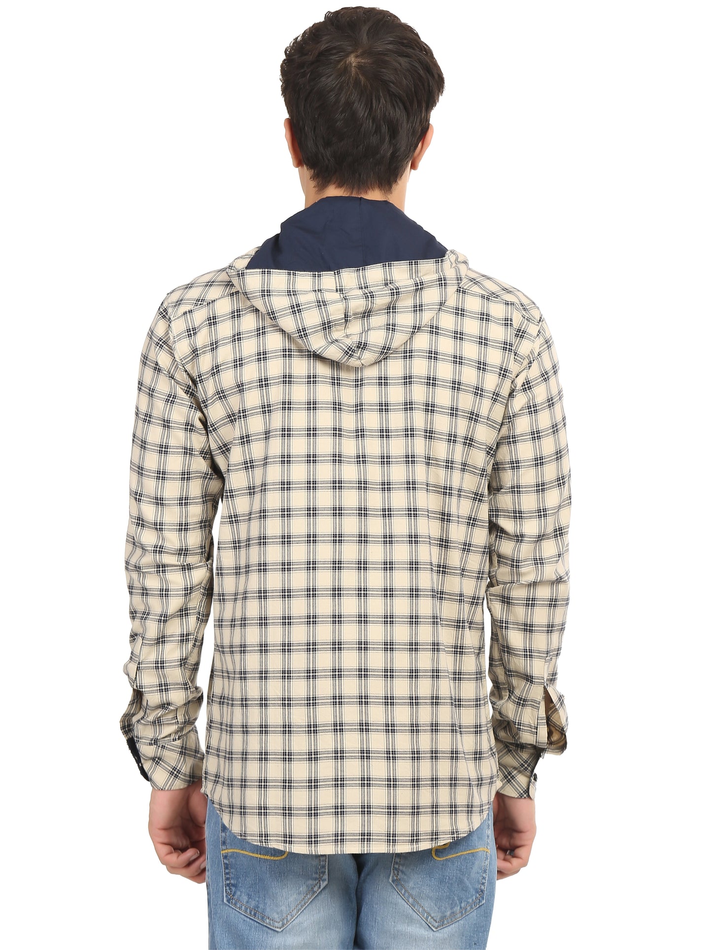 Men’s Navy Cream Button Shirt Online