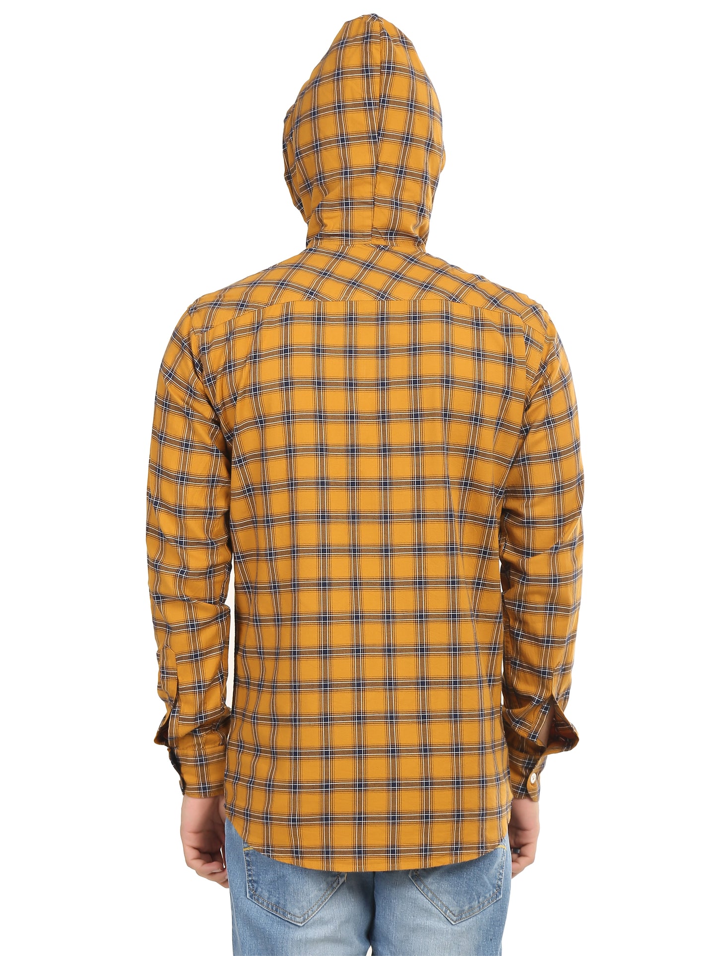 Checkered Hood Chain Shirt for men look best