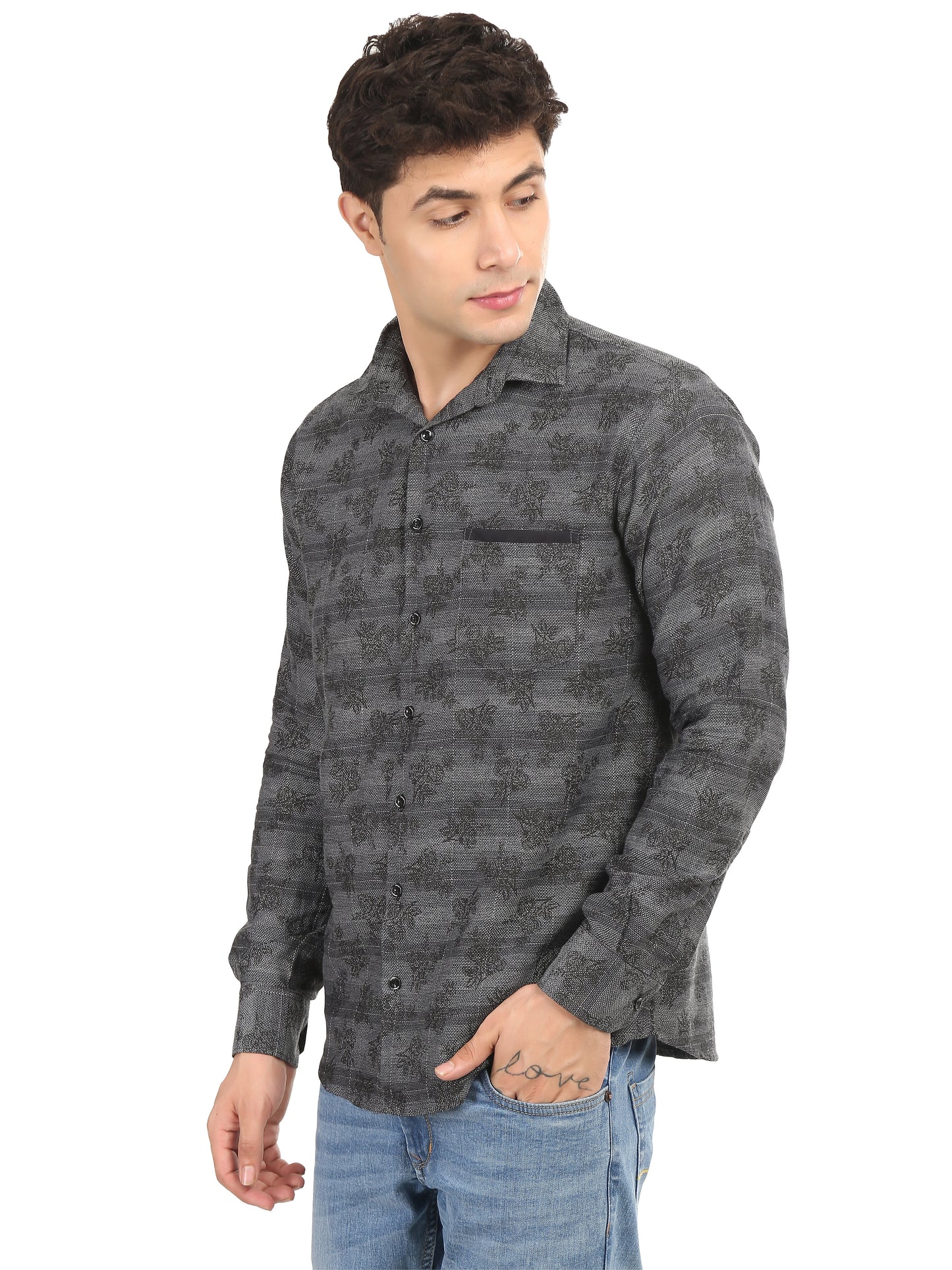 Hood  Designer Shirt for men's flower