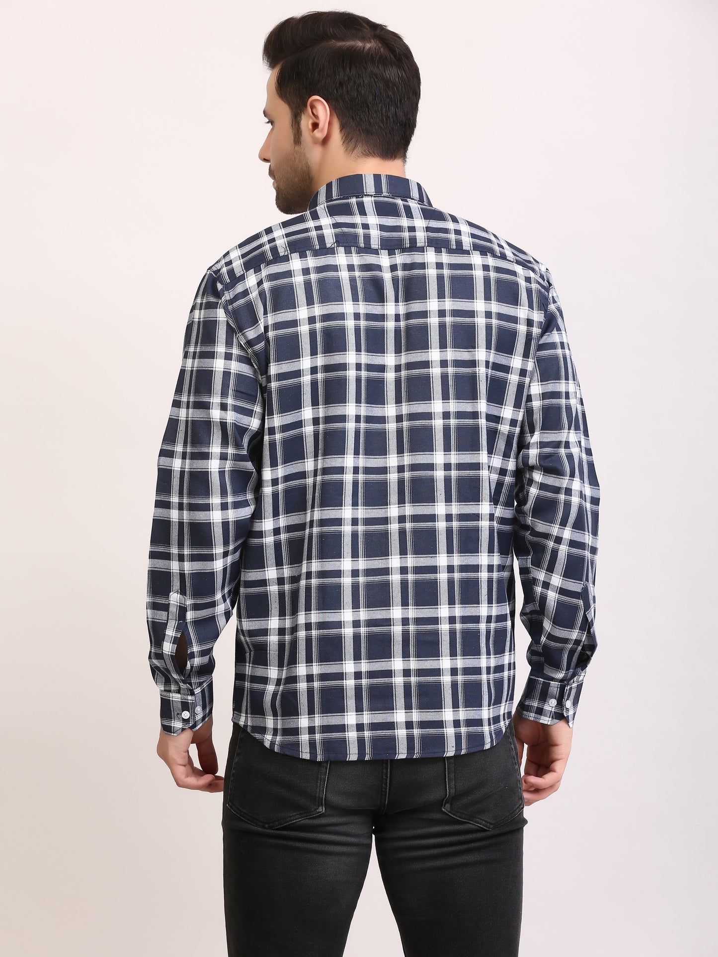 Slim Fit Patterned Full Sleeves Casual Shirt for Men