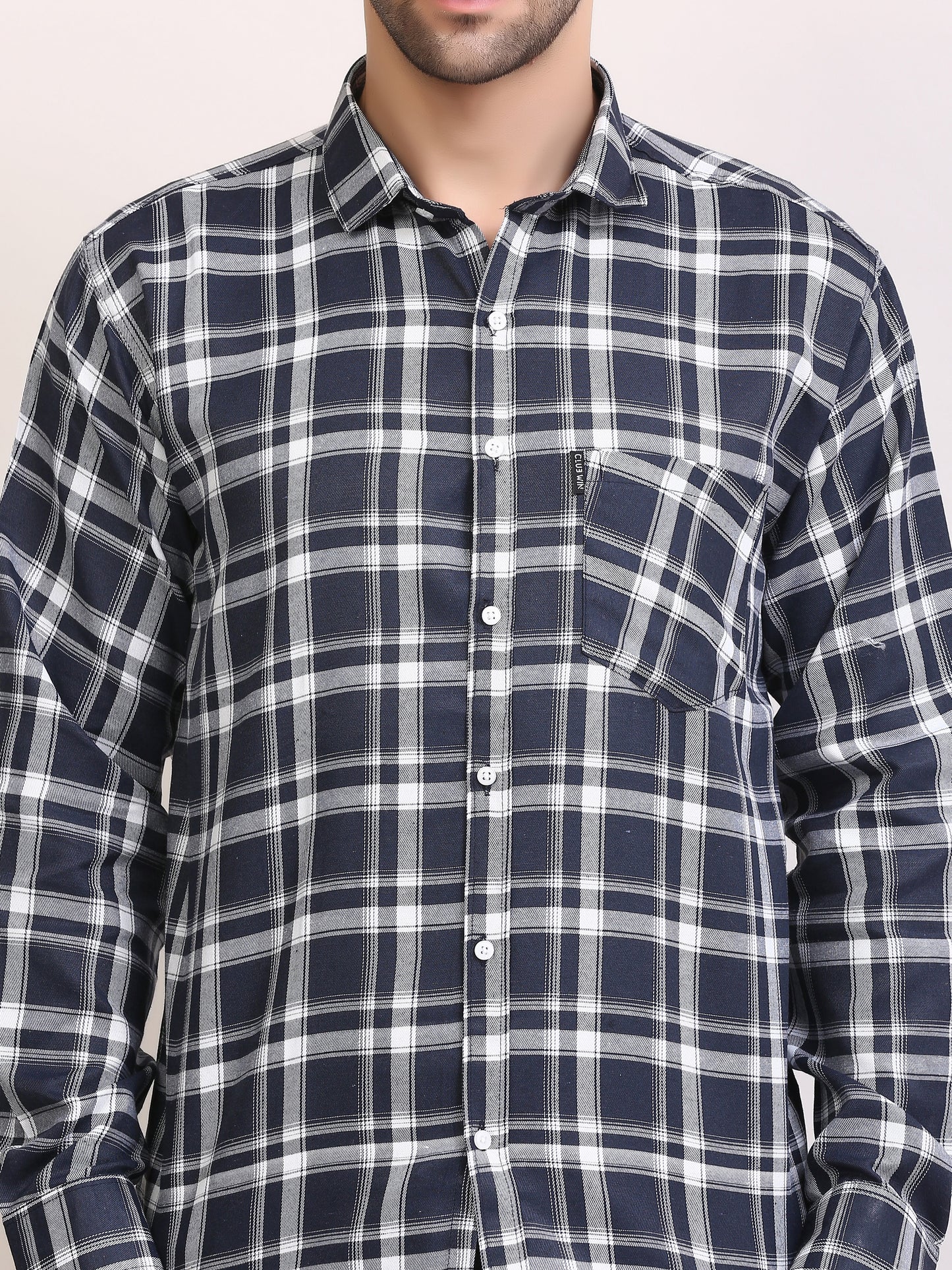 Slim Fit Patterned Full Sleeves Casual Shirt for Men