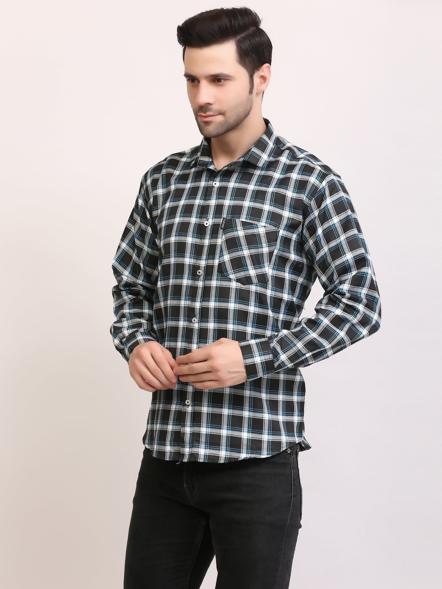 Clubwin Slim Fit Patterned Full Sleeves Casual Shirt 3
