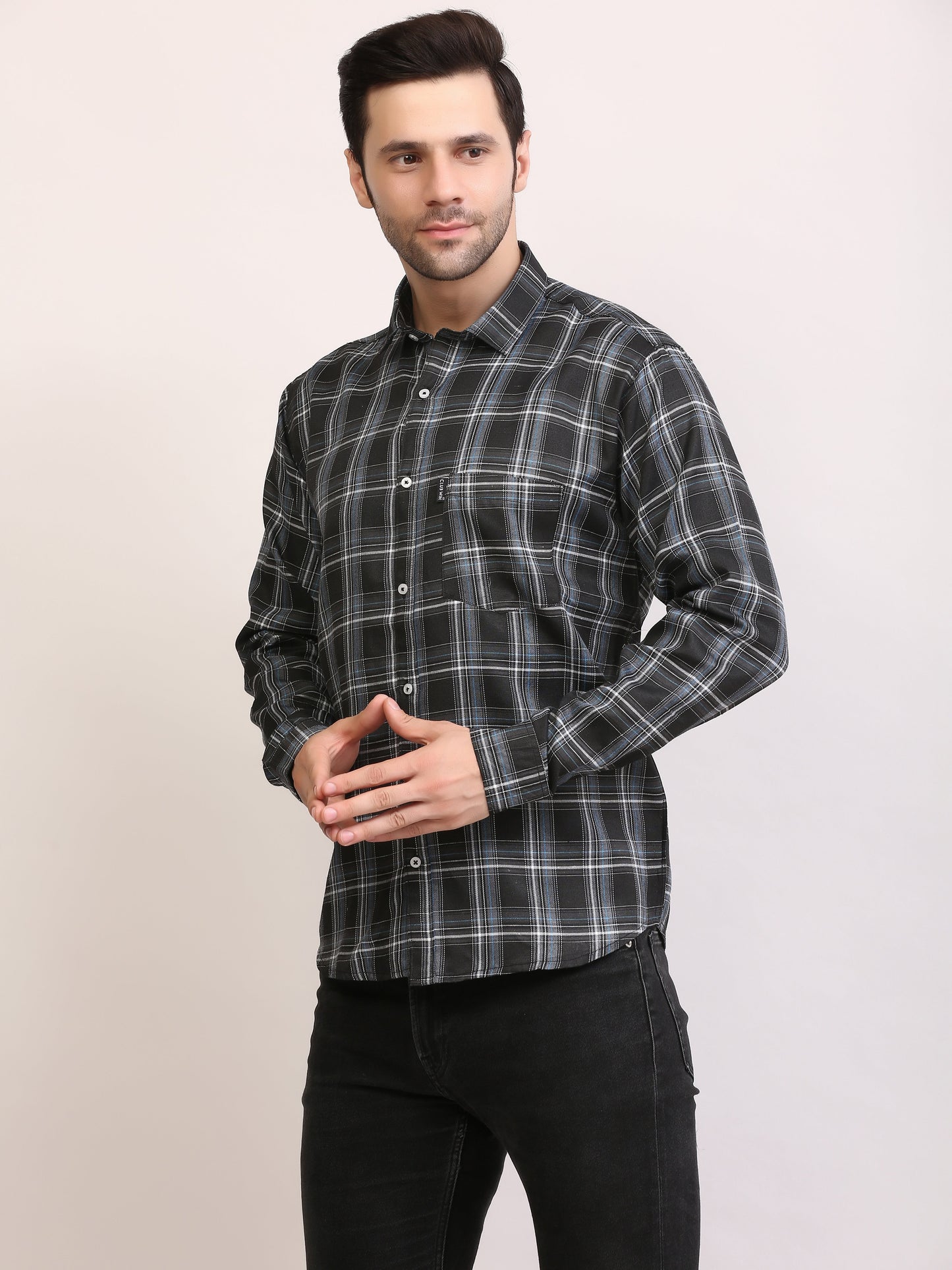Men  Patterned Full Sleeves Casual Shirt