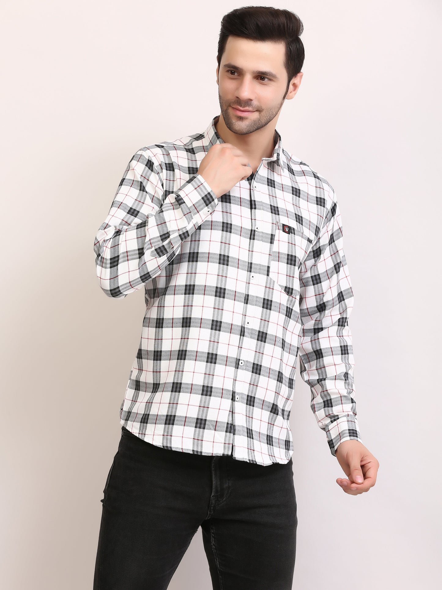 Men Slim Fit Patterned Full Sleeves Casual Cotton shirts