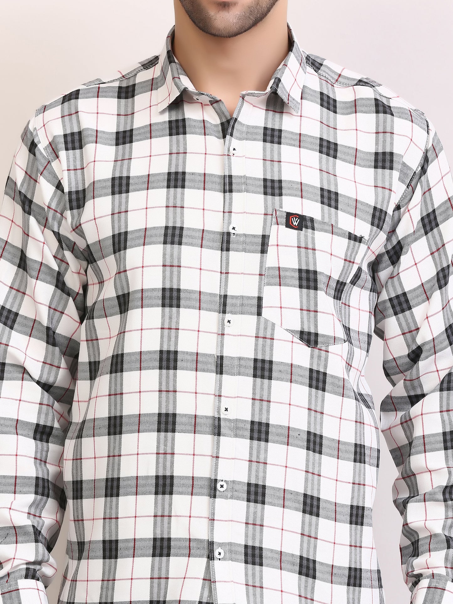 Men Slim Fit Patterned Full Sleeves Casual Cotton shirts