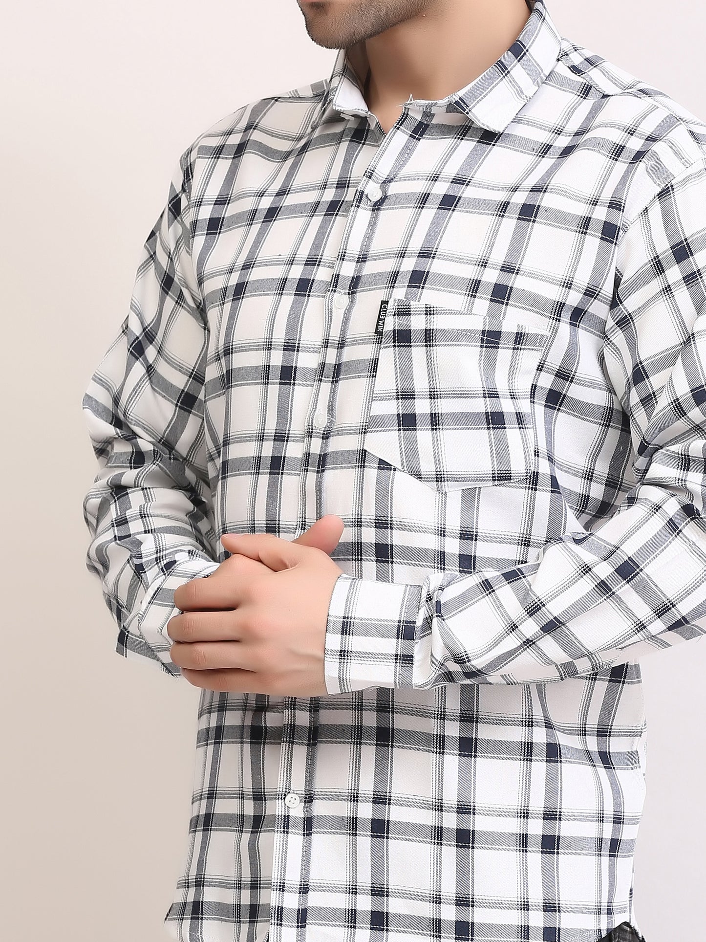 Men Slim Fit Cotton  Casual Shirt