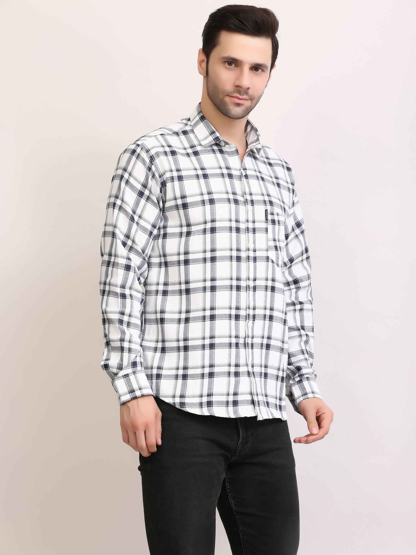Men Slim Fit Cotton  Casual Shirt