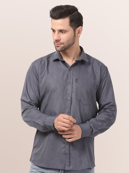 Men's Slim Fit Solid & Comfortable Collar Casual Shirt