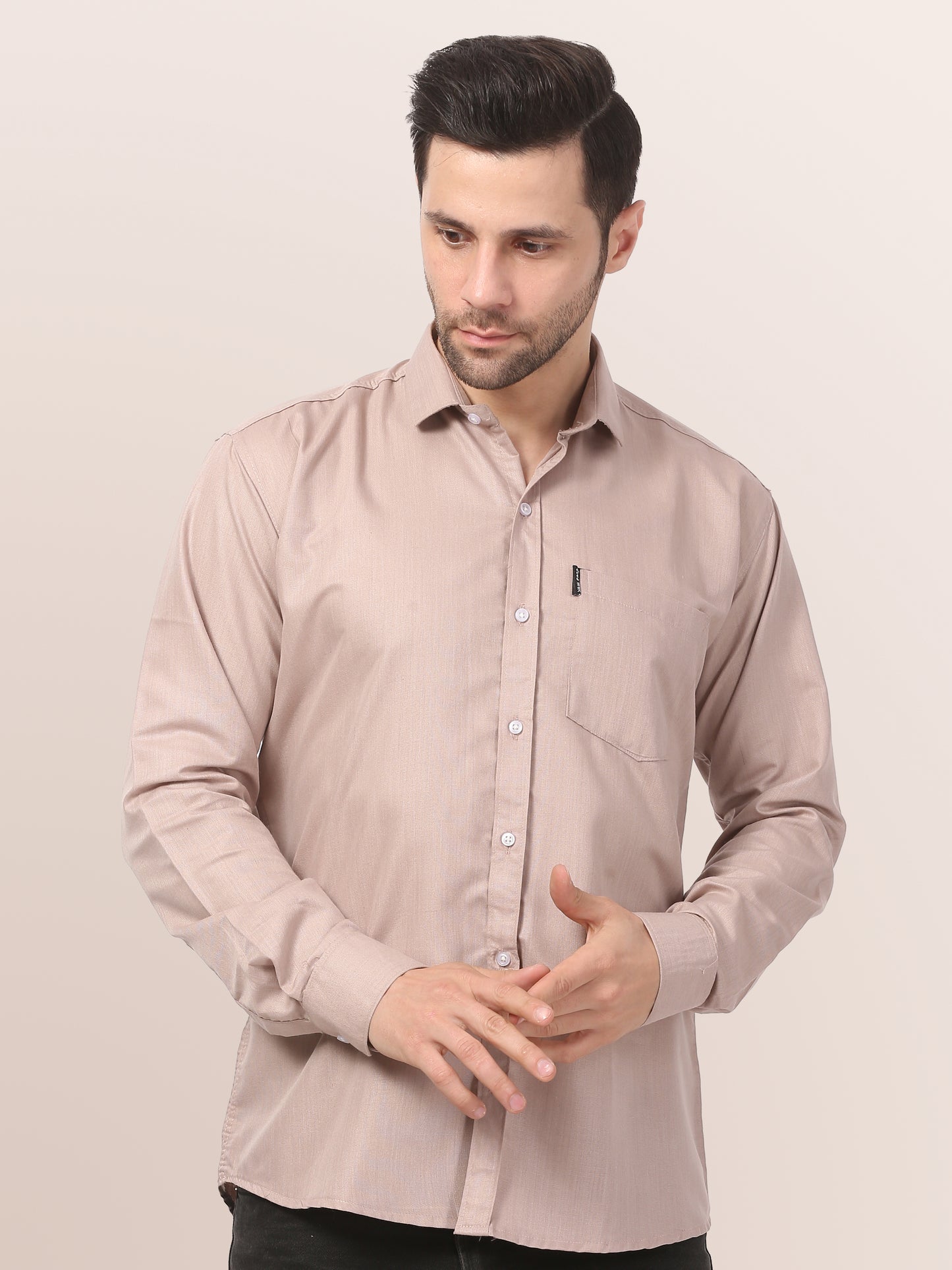 Men's Slim Fit Solid & Comfortable Collar Casual Shirt