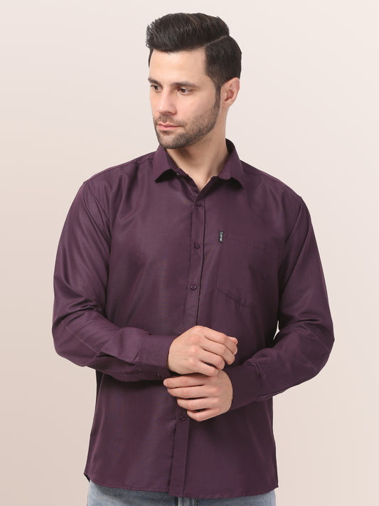 Men's Slim Fit Solid & Comfortable Collar Casual Shirt