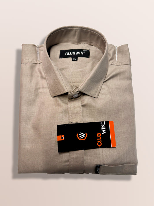 Slim Fit Solid  Collar Casual Shirt
