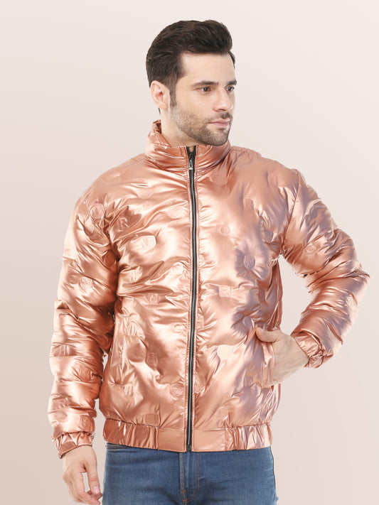 Men Self Design Casual Jacket