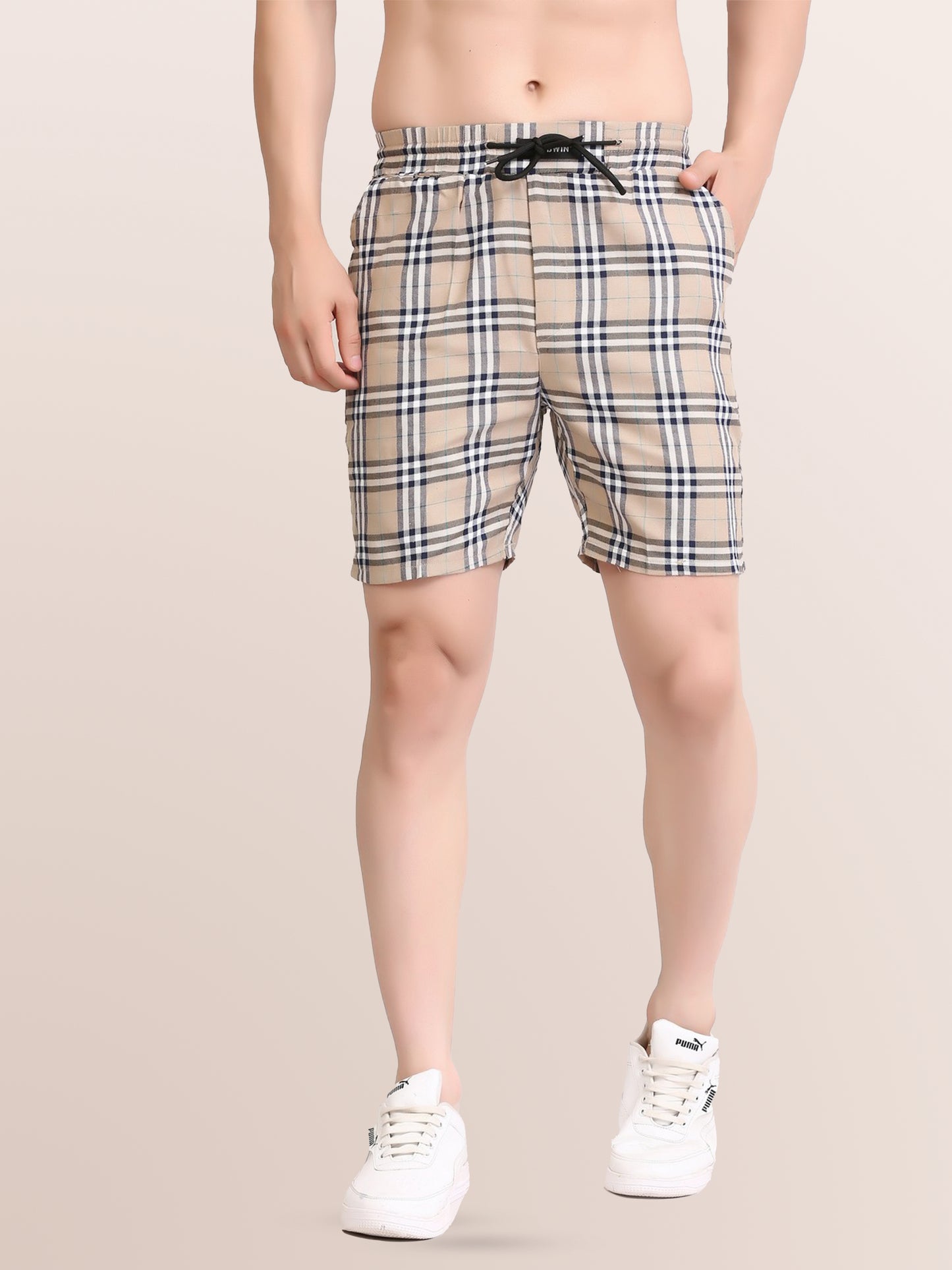 Men's Stylish Checkered Casual Shorts – Comfortable & Trendy