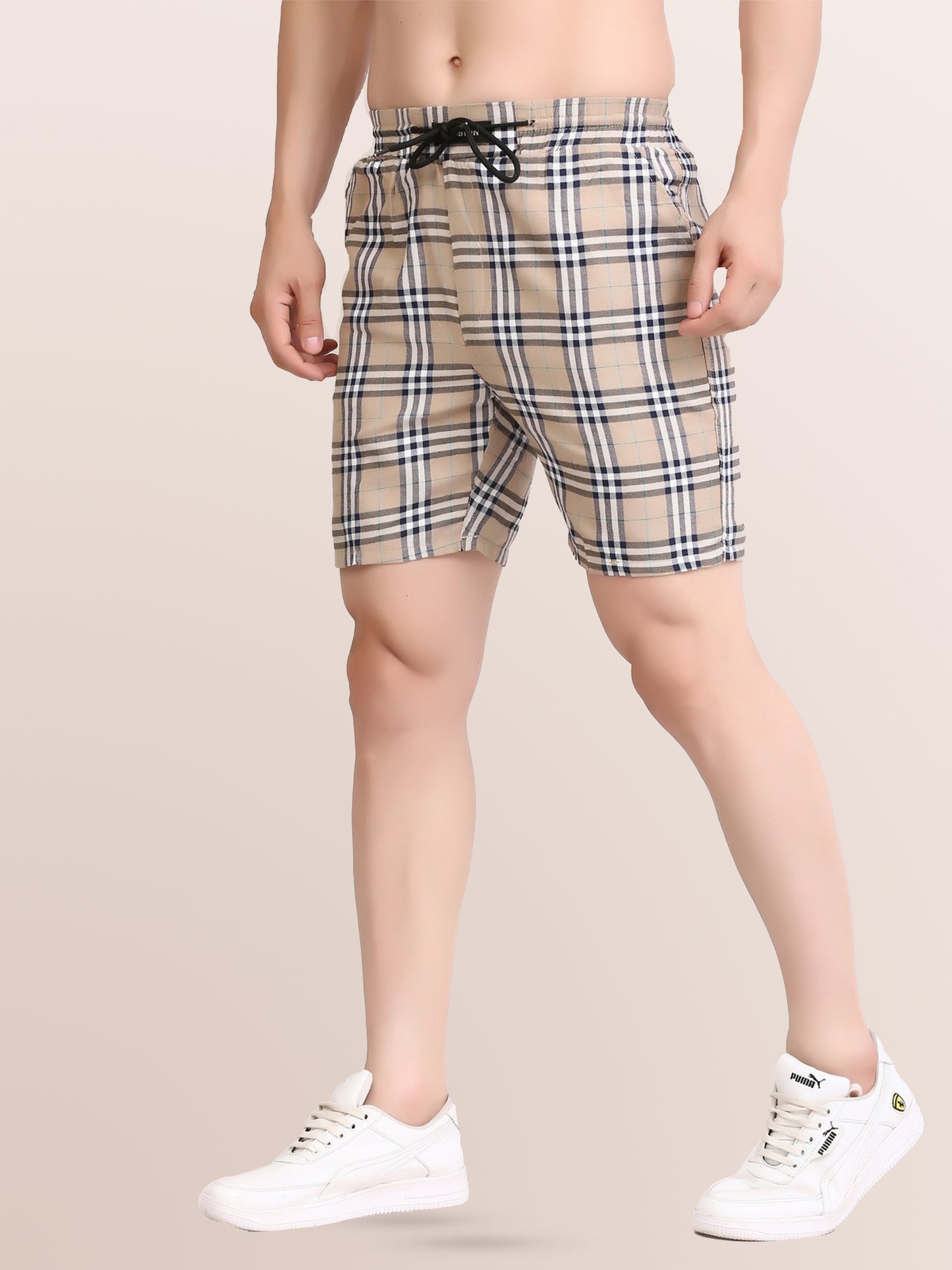 Men's Stylish Checkered Casual Shorts – Comfortable & Trendy
