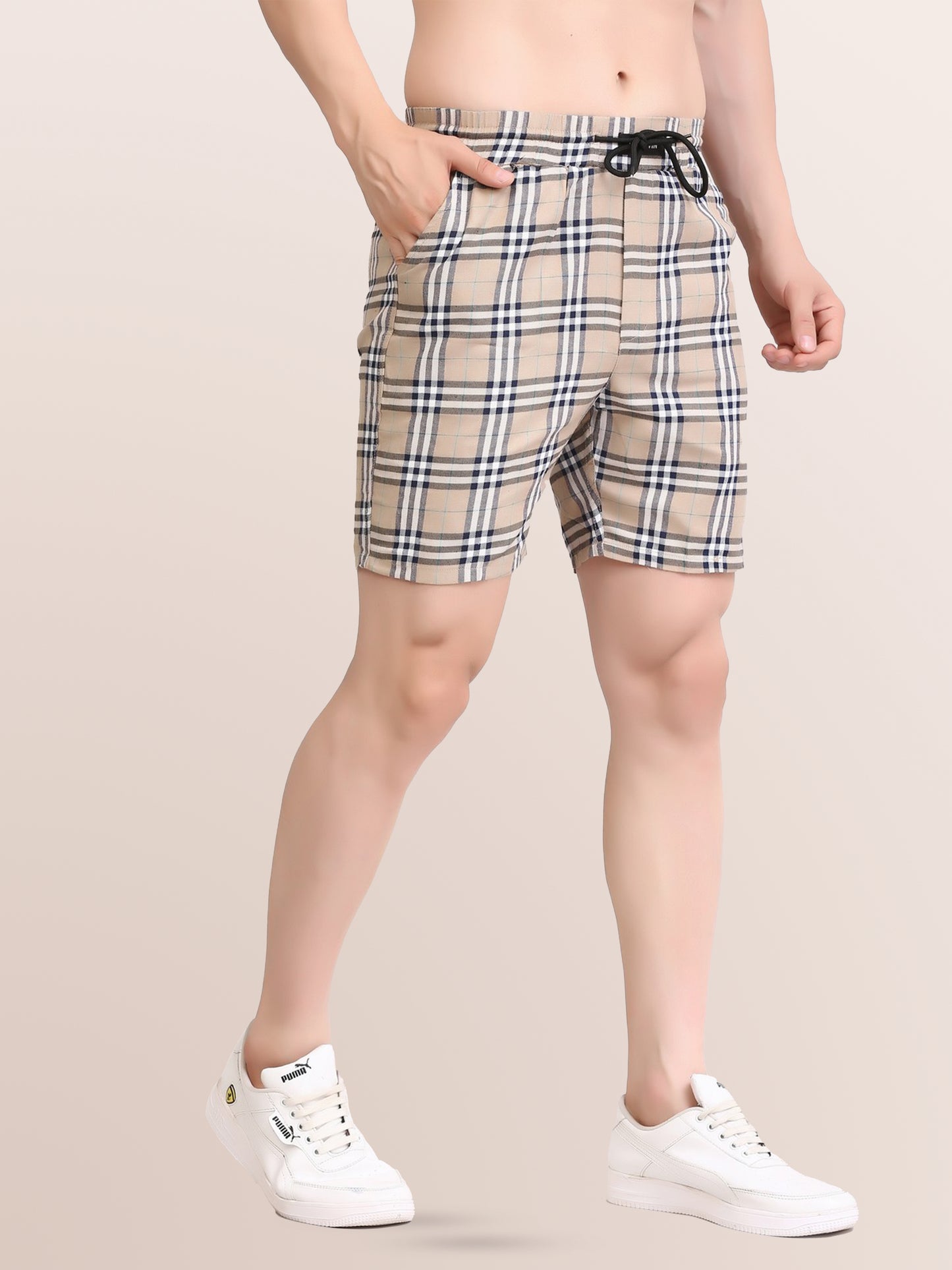 Men's Stylish Checkered Casual Shorts – Comfortable & Trendy