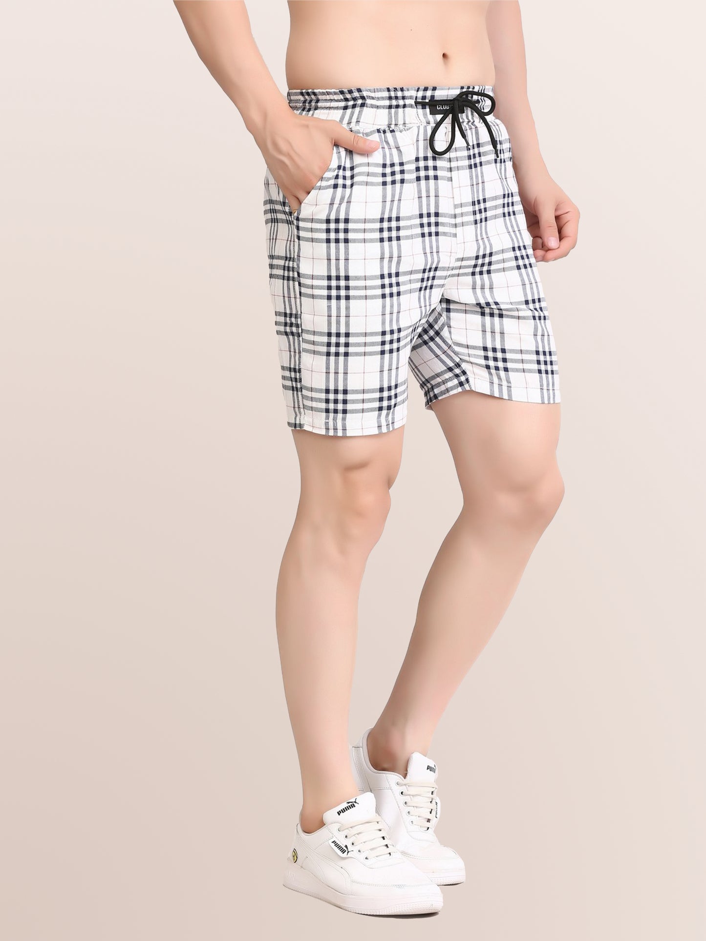 Men's Stylish Checkered Casual Shorts – Comfortable & Trendy