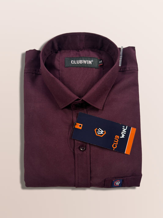 Men Regular Fit Solid Spread Collar Formal Shirt