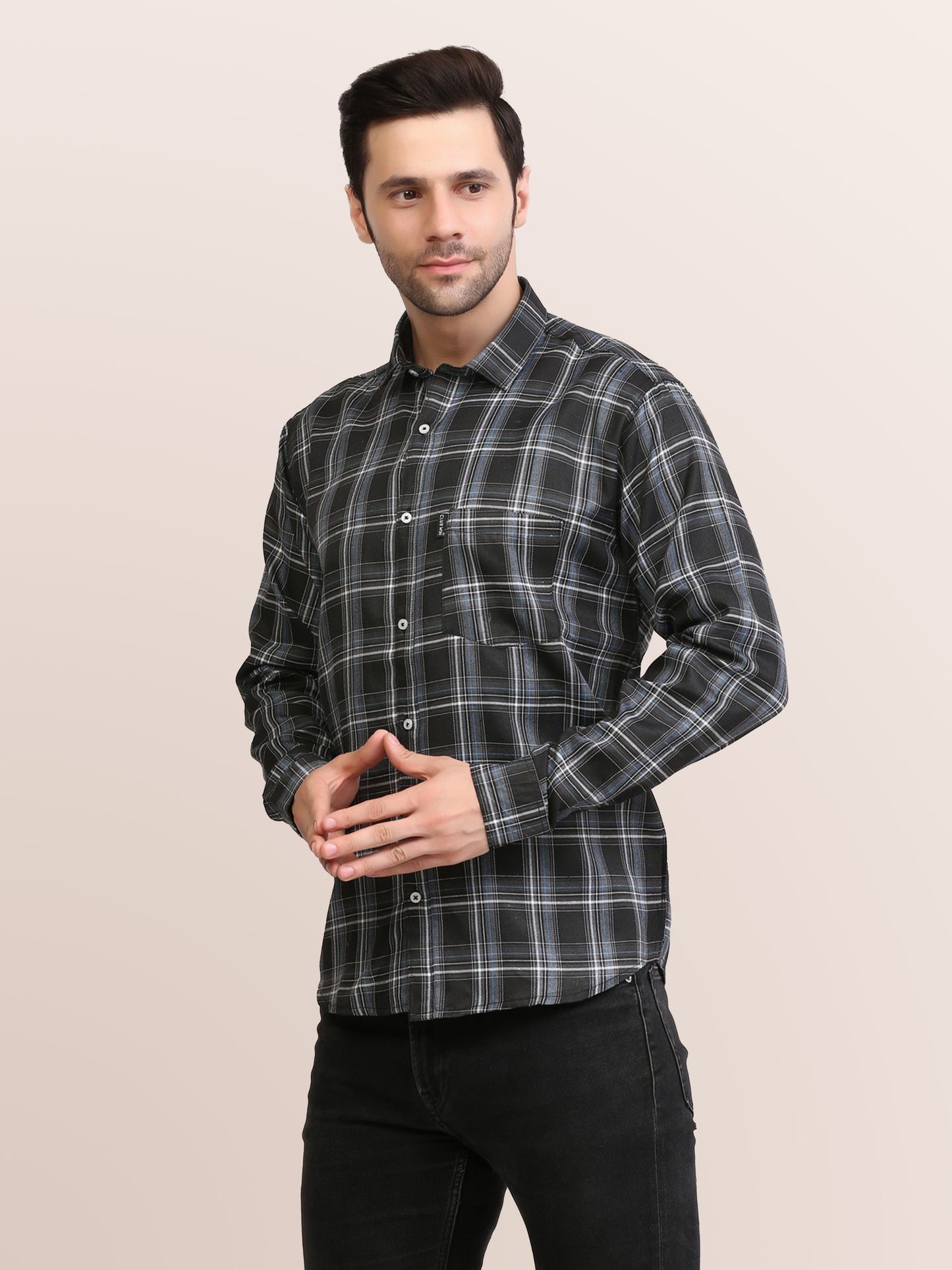 Men  Patterned Full Sleeves Casual Shirt