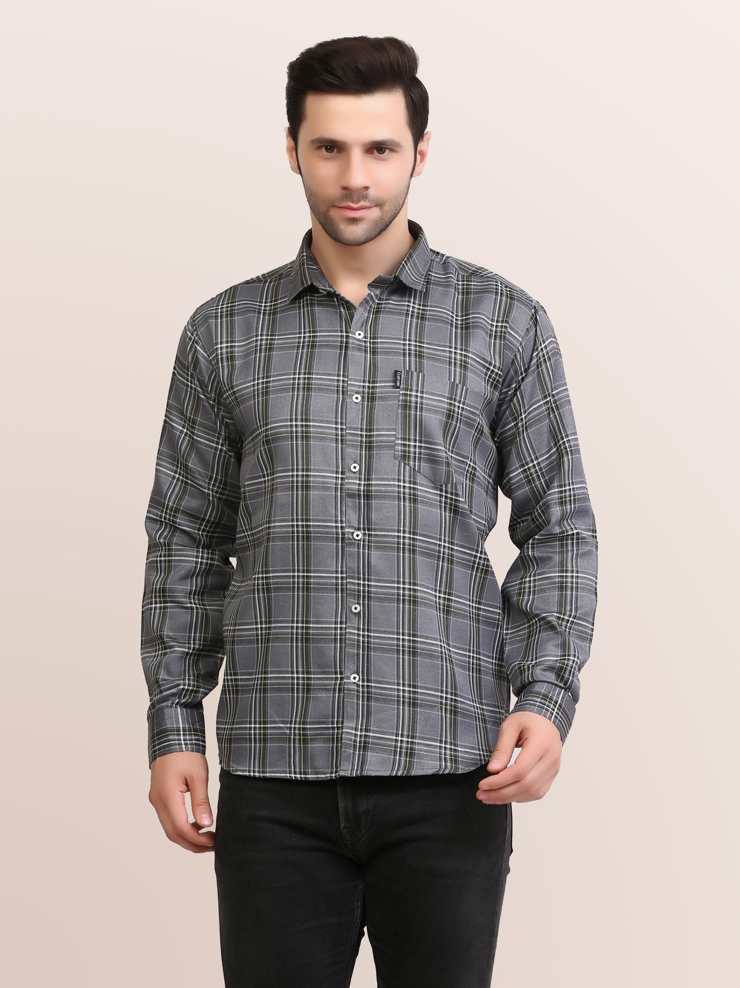 Men Slim Fit Patterned  Casual Shirt