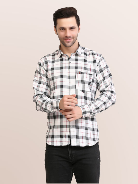 Men Slim Fit Patterned Full Sleeves Casual Cotton shirts