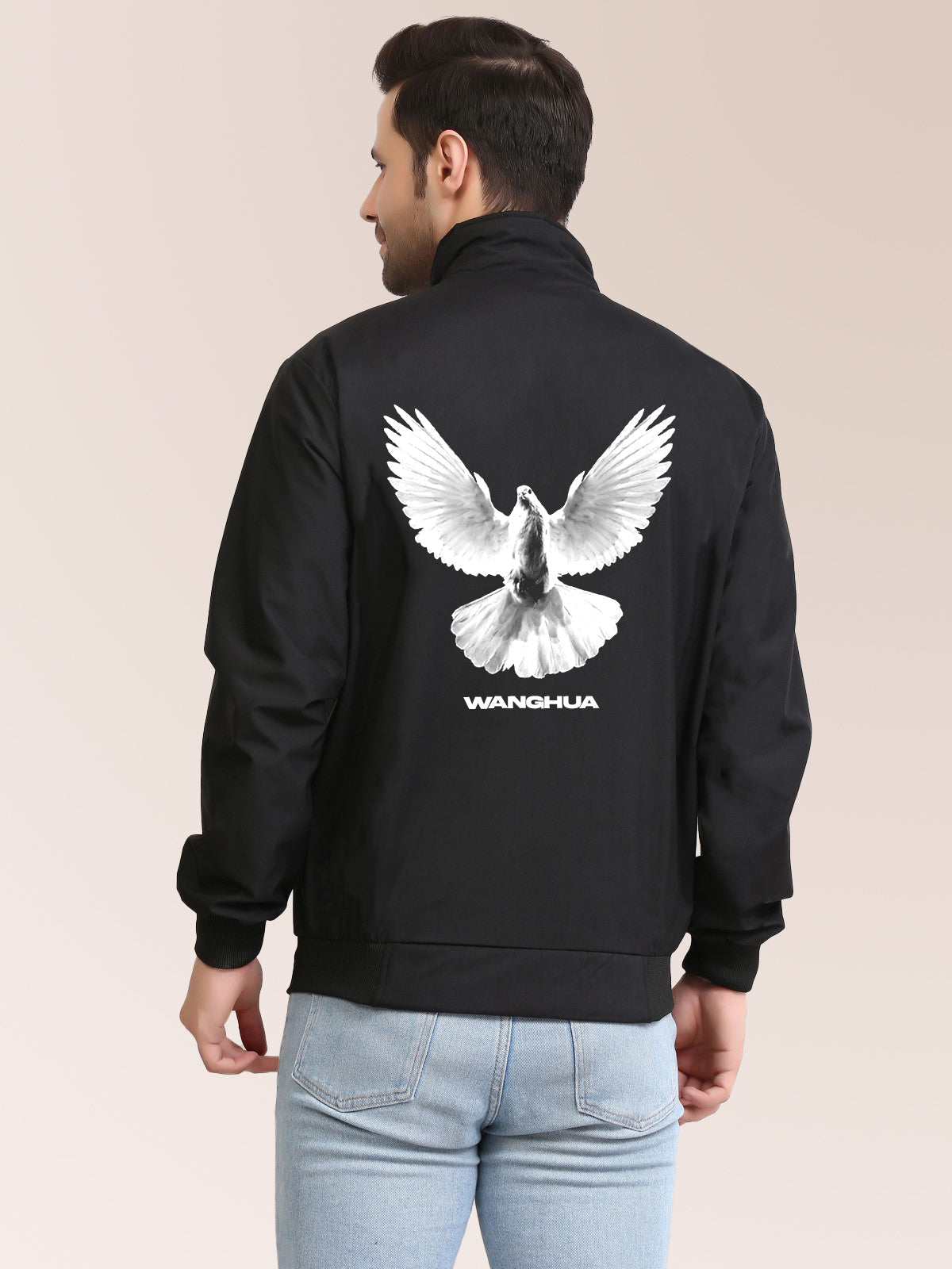 Men's Classic Winter Pigeon Printed Jacket