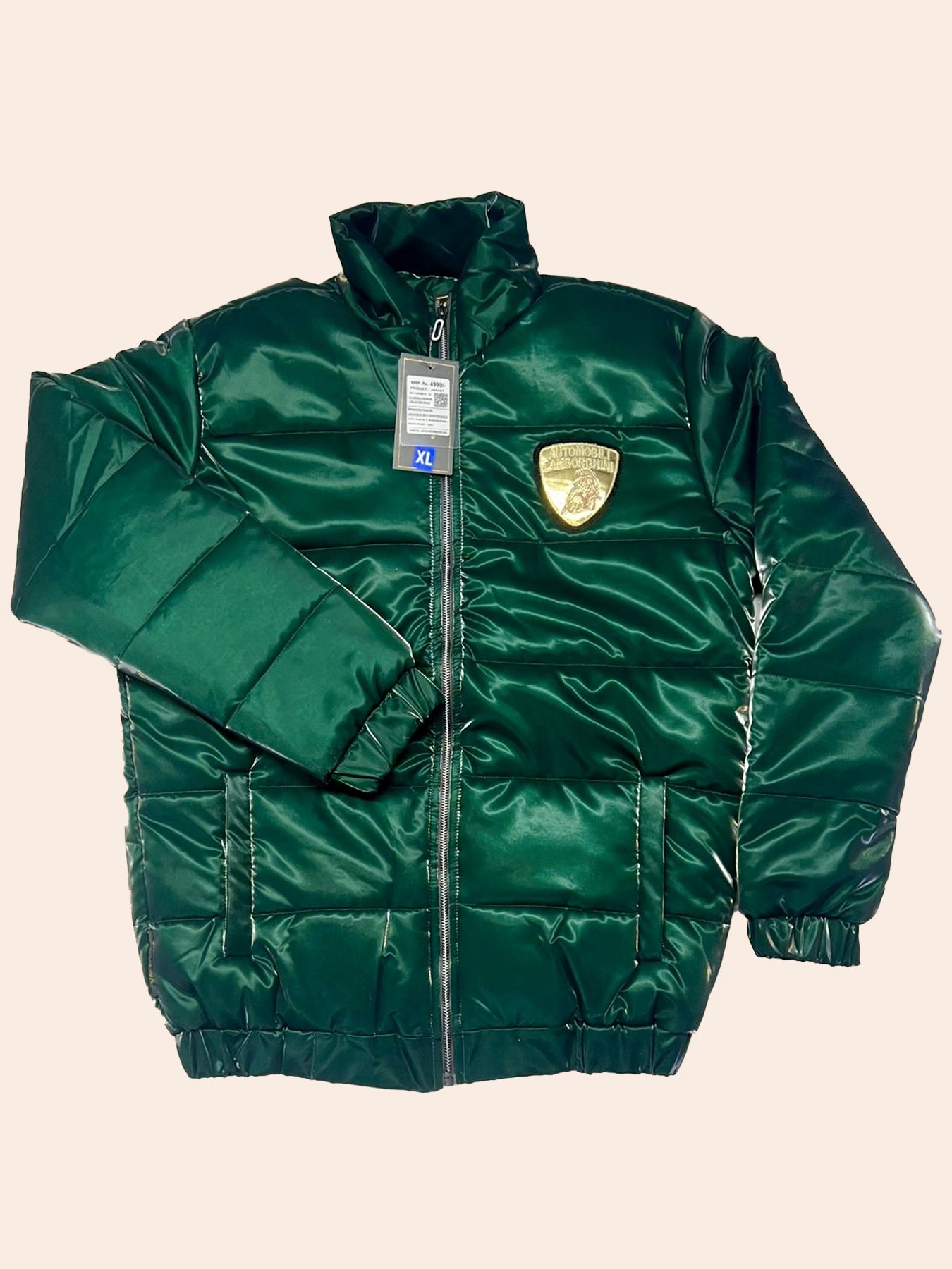 Men Green winter jacket Print Jacket